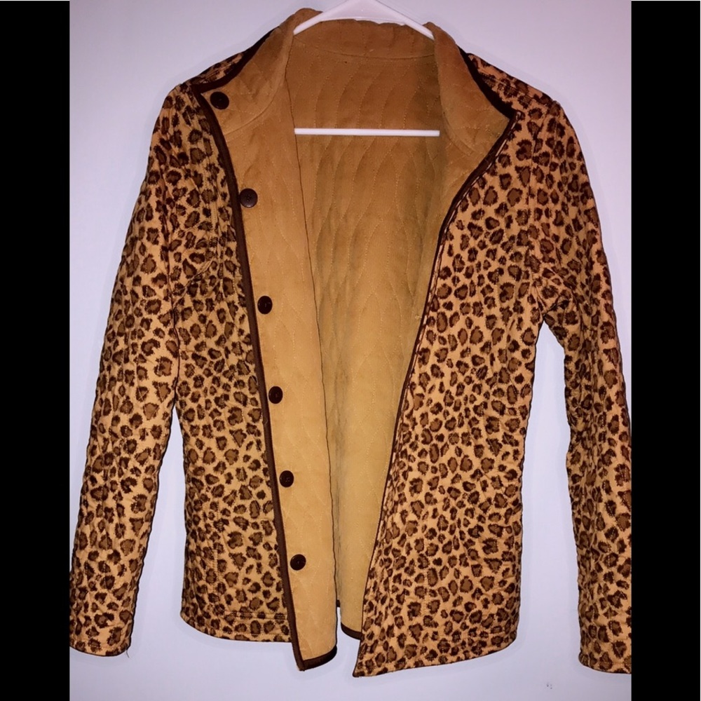 Reversible Cheetah Print Jacket